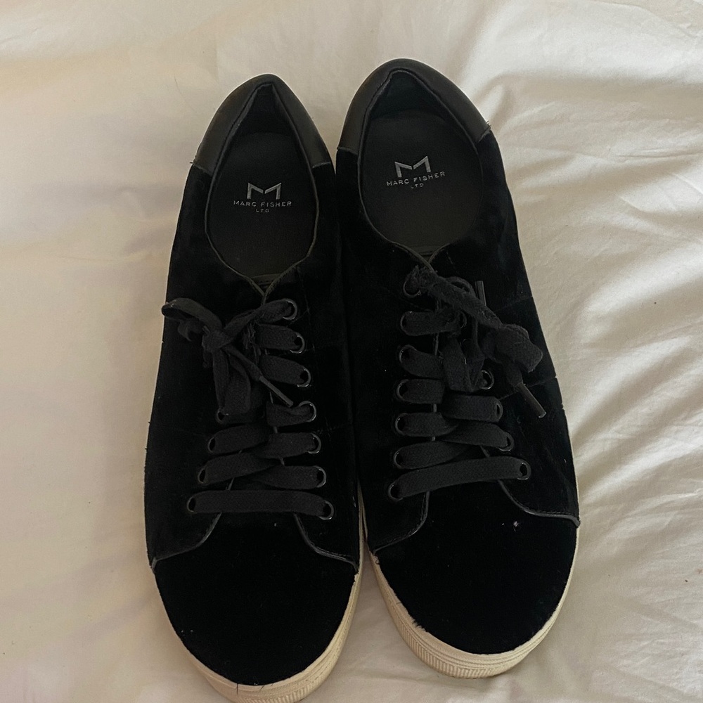 Marc Fisher Black Velvet women’s sneaker